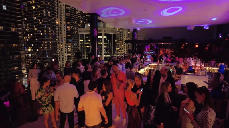 Party at Rosa Sky Rooftop restaurant